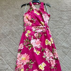 NWT Lulu's Floral Backless‎ Open Slit Maxi Dress Women's Size M